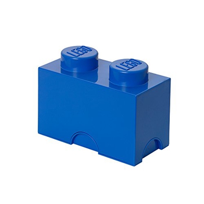 Ladrillo de almacenamiento LEGO (2 espigas) - Azul
