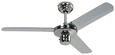 Ventilador de techo Industrial en elegante cromo