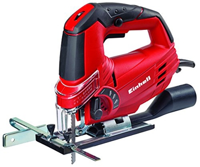 Einhell TH-JS 85 - Caladora electrónica pendular con hoja de sierra para madera y maletín, 620 W, 230 V, color rojo y negro