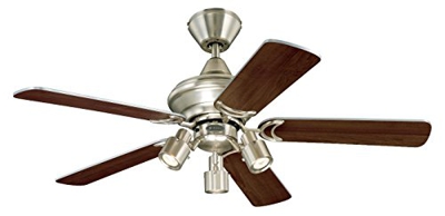 Westinghouse Kingston Ventilador de Techo GU10, Aluminio Satinado, 105 x 105 x 38 cm