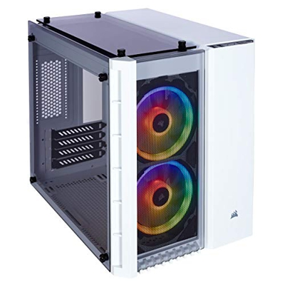 CAJA CORSAIR CRYSTAL SERIES 280X RGB CRISTAL TEMPLADO BLANCA M-ATX