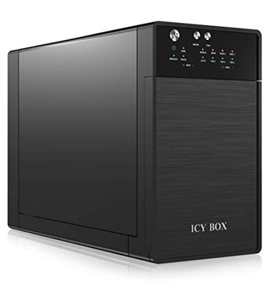 IB-RD3620SU3 unidad de disco multiple Escritorio Negro, Caja de unidades