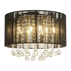 Lámpara LED de techo Sierra, pant. seda, colgante precio