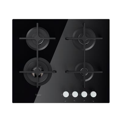 PIANO COTTURA A GAS NERO 60CM COMANDI FRONTALI 4FUOCHI GOA6423/NB WHIRLPOOL 