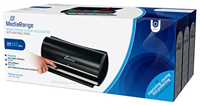 BOX81 funda para discos ópticos Maleta rígida 100 discos Negro, Almacenamiento