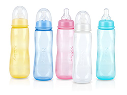 Nuby ID1158 - Biberón con tetina de silicona de flujo medio, 0+ m, 240 ml precio