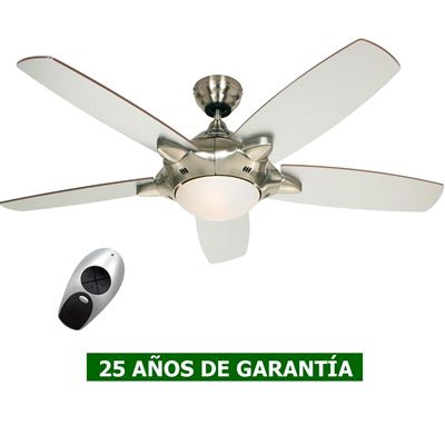 Ventilador de techo con luz CasaFan 9513270 MERCURY 132 plateado / nuez