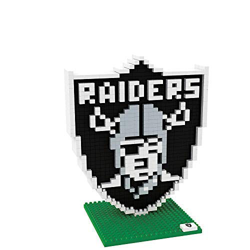 NFL Oakland Raiders 3D BRXLZ Logo Construction Set Kids Fanatics características