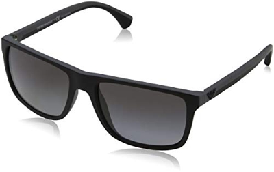 Emporio Armani 5229T3 Gafas de sol, Black/Grey Rubber, 56 para Hombre