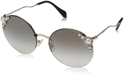 Miu Miu 0MU52TS VW75O0 60 Gafas de sol, Dorado (Pale Gold/Grey Silver), Mujer precio