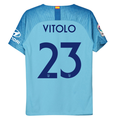 Camiseta Stadium de la 2ª equipación del Atlético de Madrid 2018-19 - dorsal edición especial Metropolitano - Niño dorsal Vitolo 23 precio