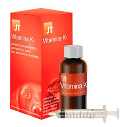 JTPharma Vitamina K1 para perros, gatos y exóticos 100 GR características