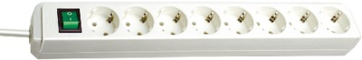 Brennenstuhl Eco-Line, Steckdosenleiste 8-fach (Steckerleiste mit Schalter und