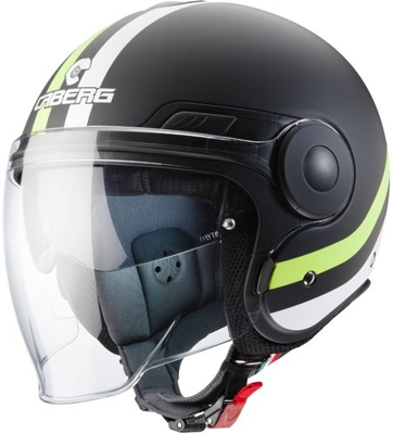 Caberg Uptown Chrono Casco Jet Negro Amarillo L