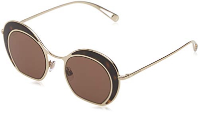 Armani GIORGIO 0AR6073 Gafas de sol, Havana/Pale Gold, 46 para Mujer