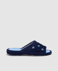 Antea - Zapatillas De Casa De Mujer De Color Azul Marino Con Bordado De  Flores, precio y características - Shoptize