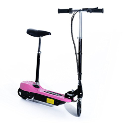 HomCom Patinete Eléctrico Scooter Plegable con Manillar y Asiento Ajustable - Color Rosa - 78x40x96cm precio
