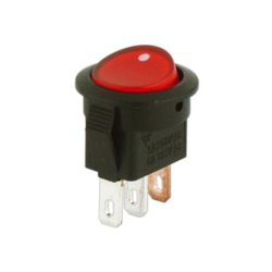 Interruptor unipolar empotrable basculante miniatura luminoso Electro DH Cuerpo Negro y Tecla Roja 11.482.IL 8430552110933 precio