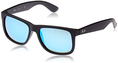 Ray-Ban RB4165 622/55 54-16 Justin Color Mix Sunglasses - Black/Blue Mirror