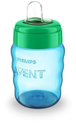Philips Avent SCF553/05 - Vaso con boquilla de silicona para niño, válvula antigoteo, sin BPA, para 9 meses, 260 ml, color verde