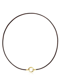Tous - Collar Hold De Oro Y Cuero Marrón en oferta