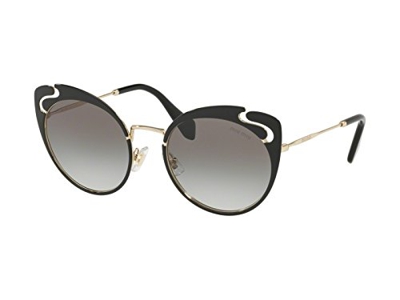 MIU MIU 57TS 57T/S 54 1AB0A7 NOIR EVOLUTION SUNGLASSES BLACK OCCHIALE SOLE GREY 