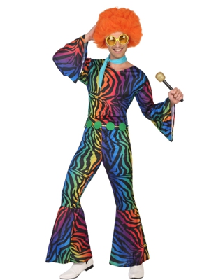 Disfraz disco leopardo multicolor hombre