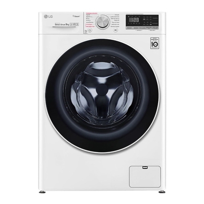LG - Lavadora Inteligente De Carga Frontal F4WV509S0 De 9 Kg Y 1.400 Rpm Blanco