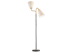 Lámpara de pie de dos brazos Hopper negro-bronce en oferta