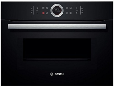 Bosch - Horno Compacto Serie 8 CMG633BB1 Con Microondas Cristal negro