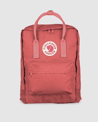 Fjällräven - Mochila Unisex Kanken 23510 De Vinilo Impermeable En Salmón Con Detalle De Logo