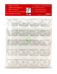 Konstsmide 1086-000 - Ventosas para sujetar guirnaldas de luces (20 unidades, grandes), transparentes características