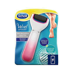Scholl Lima Electrónica para pies Velvet Smooth con Cabezal Exfoliante, Color Rosa características