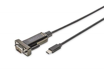 DA-70166 adaptador de cable USB-C D-Sub Negro