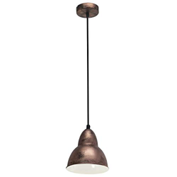 Eglo Hanging Light, Truro, Steel, E27, Industrial Style Antique Copper Coloured, precio
