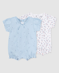 Cotton Juice - Pack Peleles De Bebé Niña De Flores Y Hojas en oferta