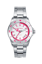 Reloj de acero inoxidable de Real Madrid para jóvenes en blanco y rosa precio