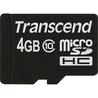 TS4GUSDC10 memoria flash 4 GB MicroSDHC Clase 10, Tarjeta de memoria