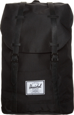 Herschel Retreat Backpack - Mochila casual unisex, Negro (Black/Black), Talla única