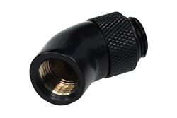 Alphacool HF Adaptador 45° G1/4 Rosca Externa a G1/4  Rosca Interna rotatorio - Deep Black en oferta