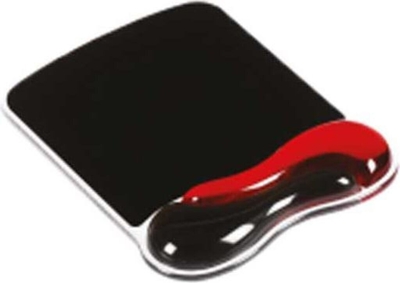 Kensington Duo Gel Wave Negro/Rojo - Almohadilla Ratón