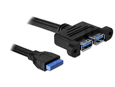 Delock Cable Interno USB3.0 19 pin Hembra / 2x USB hembra