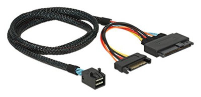 Delock 84821 0.75m - SFF-8643/U.2 SFF-8639+SATA Cable SFF-8643 male > U.2