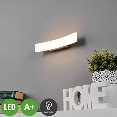 LED Lámpara de pared 'Lorian' (Moderno) en Blanco hecho de Plástico e.o. para Salón & Comedor (60 llamas, A+) de LAMPENWELT | aplique LED, aplique