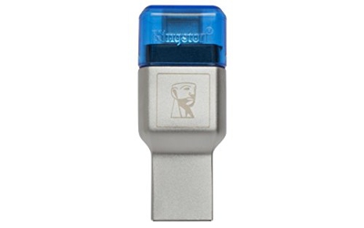 MobileLite Duo 3C lector de tarjeta Azul, Plata USB 3.0 (3.1 Gen 1) Type-A/Type-C, Lector de tarjetas