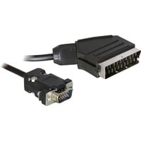 65028 adaptador de cable de vídeo 2 m SCART (21-pin) VGA (D-Sub) Negro