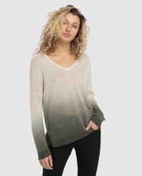 Elogy - Jersey De Mujer Con Cuello Pico Y Manga Larga en oferta