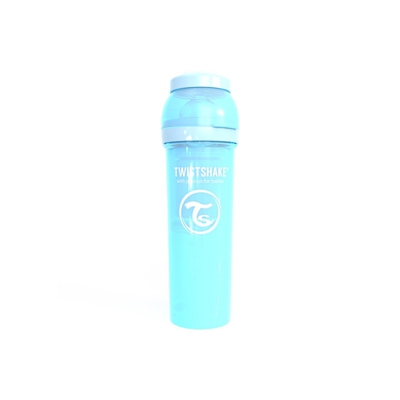Twistshake - Biberón Anticólico Tetina Silicona (330 Ml.) Azul Pastel
