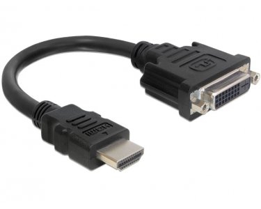 DeLOCK 65327 adaptador HDMI macho a DVI 24 + 1 Hembra, 20 cm, 1