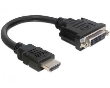 DeLOCK 65327 adaptador HDMI macho a DVI 24 + 1 Hembra, 20 cm, 1